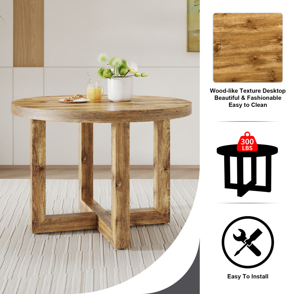 Gewnee Rustic Natural Round Coffee Table