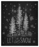 "Chalkboard Holiday Trees I" Digital Paper Print by Mary Urban, 22"x26"
