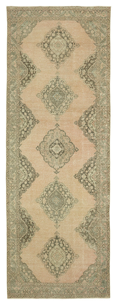 Rug N Carpet - Handwoven Oriental 4' 10" x 13' 6" Vintage Runner Rug