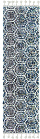 5'x8' Grey Ivory Machine Woven Space Dyed Geometric Bohemian Indoor Area Rug