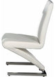 Contemporary PU Dining Chairs, Set of 2, White