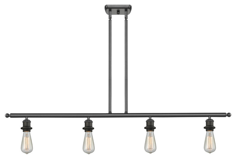 Bare Bulb 4-Light Dimmable LED Island Light, Oil Rubbed Bronze