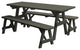 Pine Traditional Table With 2 Benches, Olive Gray, 5 Foot, 2 Benches