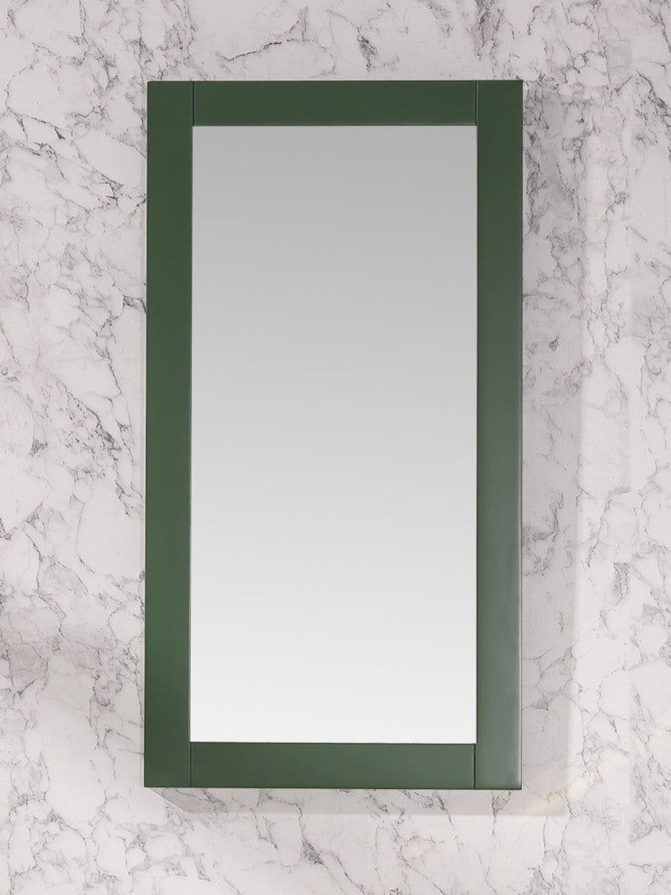 16" Pewter Green Mirror