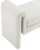 Stylus Boucle Fabric Upholstered Bench, Cream, 31.5" Wide
