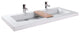 Lavatory Sink VCS 48 CUBE COLLECTION IN: 48x22x2, Glossy