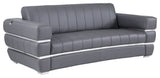 Ferrara Genuine Italian Leather Modern Sofa Dark Gray