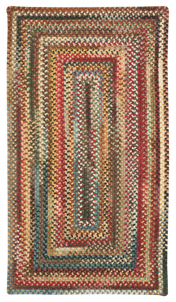 Capel Eaton Multicolor 0442_900 Braided Rugs - 27" X 9' Runner Concentric Rectan