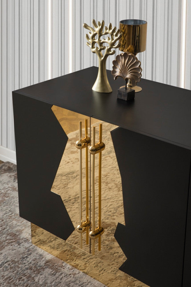 Callista Sideboard, Black and Gold