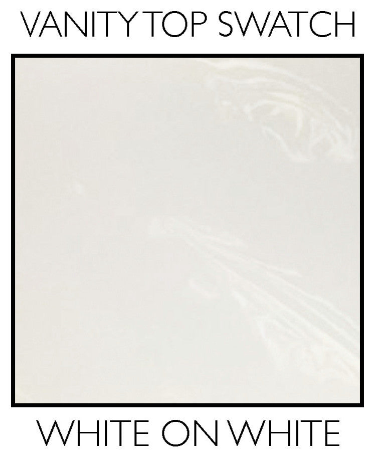Design House 586313 25" Cultured Marble Vanity Top - White on White