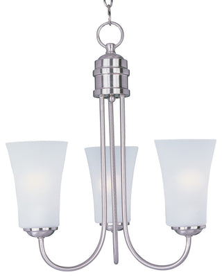 Maxim 10043 Logan 17"W 3 Light Chandelier - Satin Nickel
