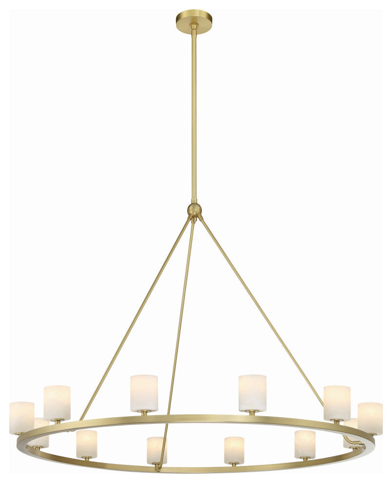Crystorama Aragon 12 Light Soft Brass Chandelier
