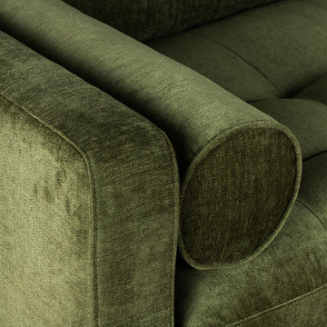 Poly and Bark Napa Velvet Sofa, Distressed Green Velvet