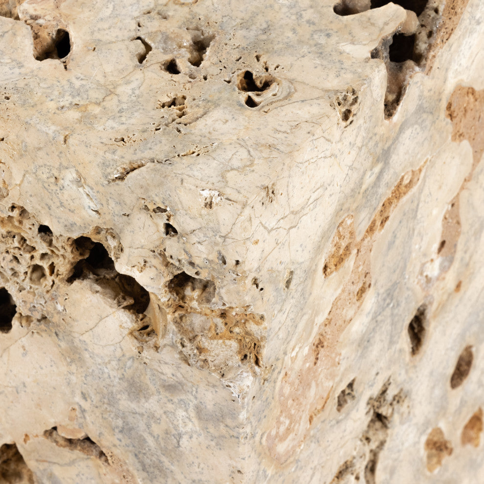 Faydon End Table-Romano Fosse Travertine