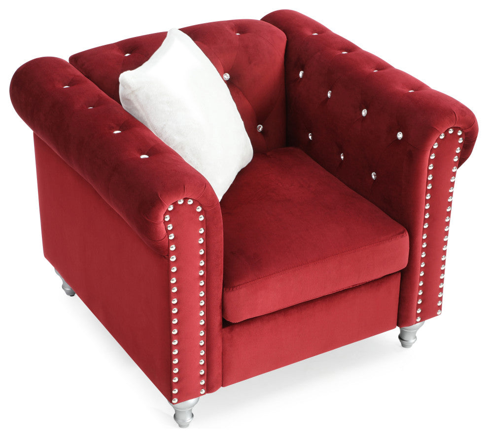Raisa Chair, Burgundy