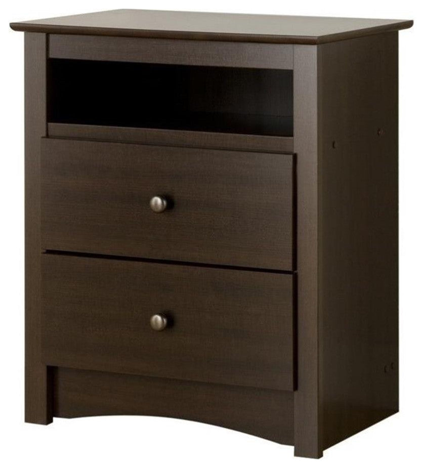 Prepac Fremont Espresso Tall Night Table