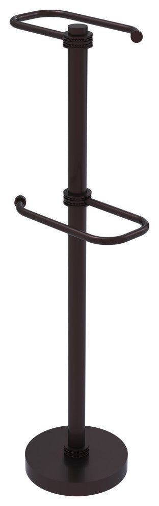 Free Standing Two Roll Toilet Tissue Stand, Antique Bronze