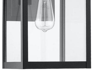 Modern 1 Light mini outdoor aluminum wall light in black