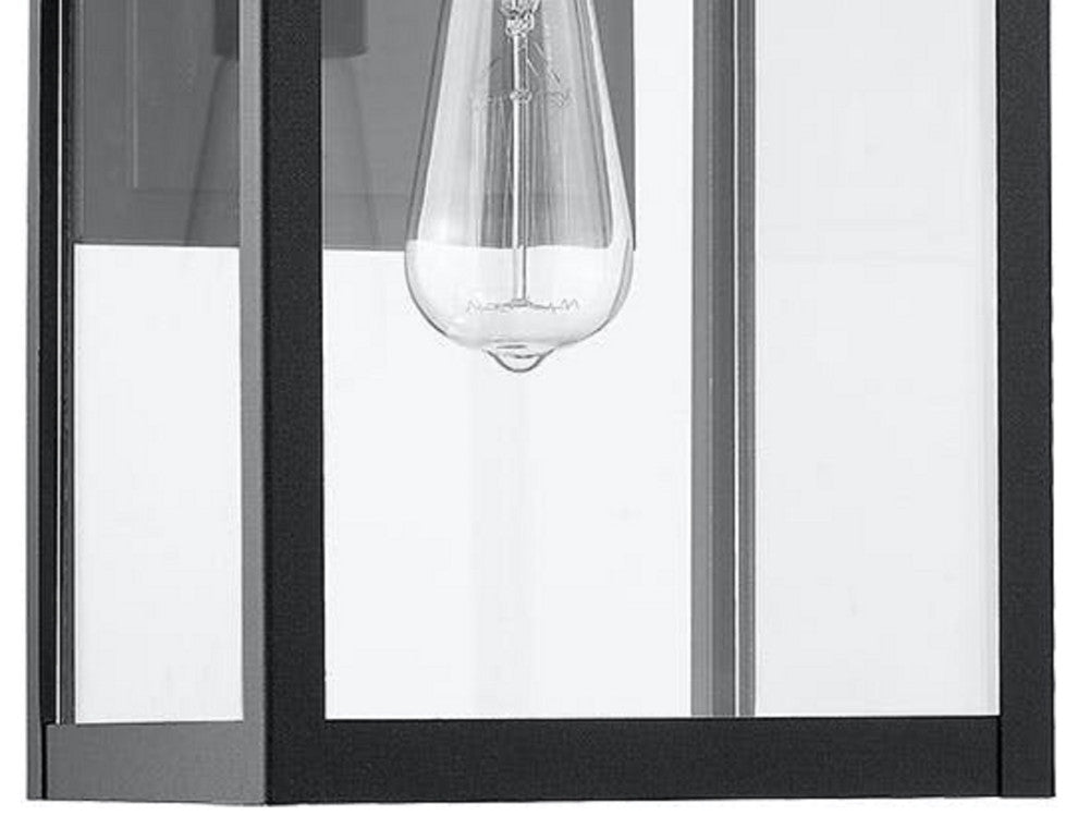 Modern 1 Light mini outdoor aluminum wall light in black