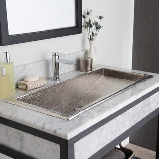 Trough 30 in Brushed Nickel