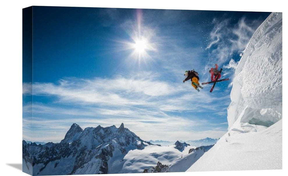 "Jumping Legends" Stretched Canvas Giclee by Tristan Shu, 22x15"