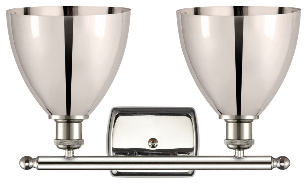 Ballston Dome Bath Vanity Light, Polished Nickel, Polished Nickel