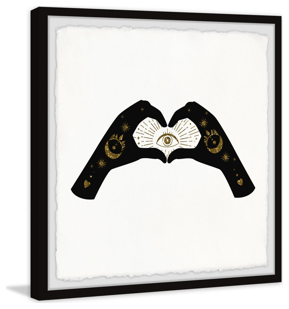 "Cosmic Love" Framed Painting Print, 12x12