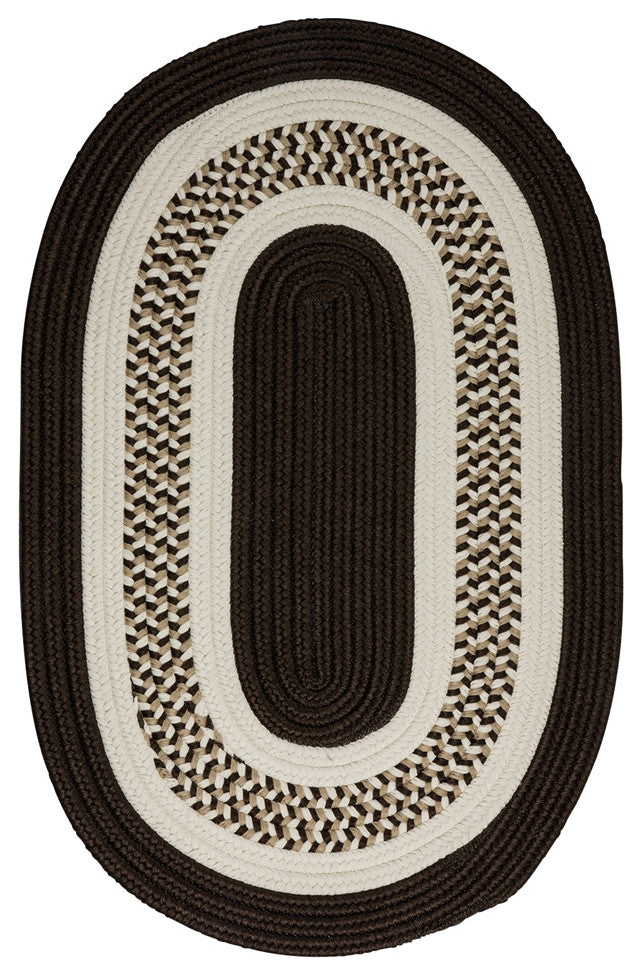 Colonial Mills Flowers Bay FB81 Brown Indoor/Outdoor Area Rug, Oval 2'x4'