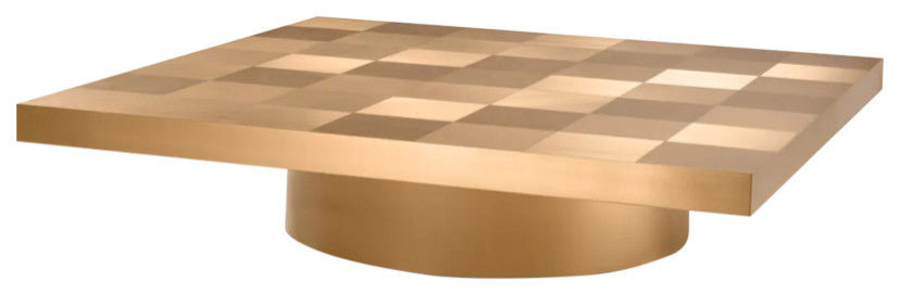 Square Gold Coffee Table, Eichholtz Laporte