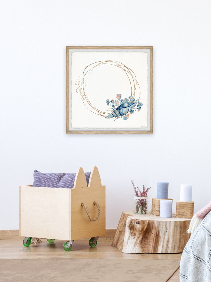 "I Found a Seashell" Framed Painting Print, 12x12