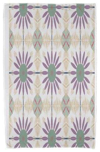 30x60" Chaney, Geometric Print Beach Towel, Green