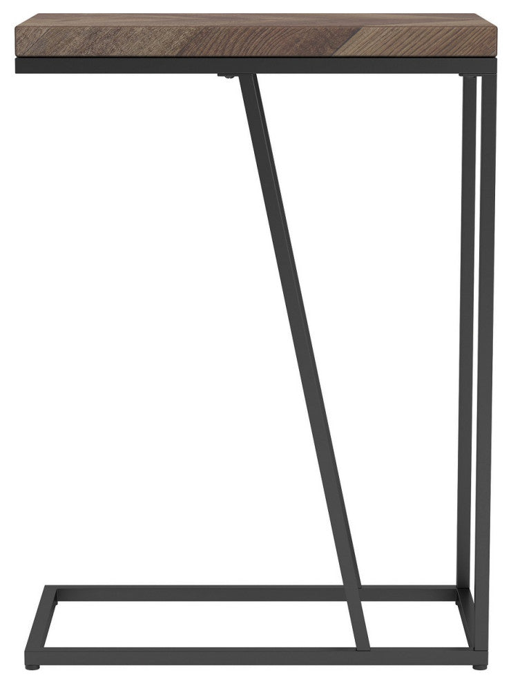 Rectangular Accent Table, Rustic Tobacco and Sandy Black