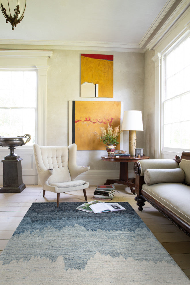 NuStory Surf Hand Tufted Abstract Area Rug in Blue, 5' X  8'