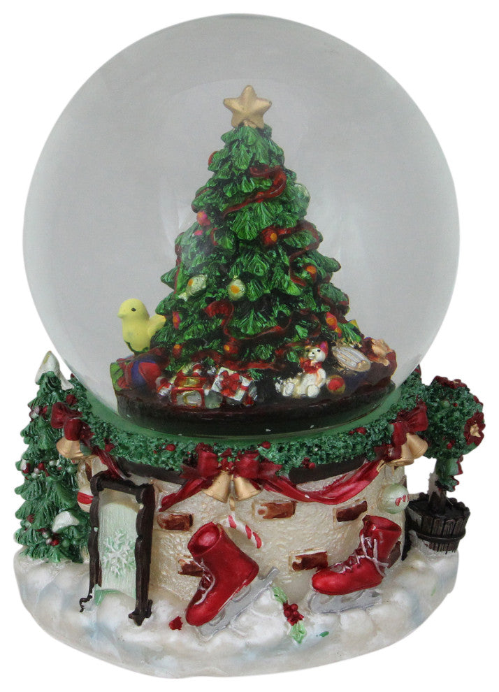 7 Musical Christmas Tree and Presents Snow Globe Tabletop Decoration