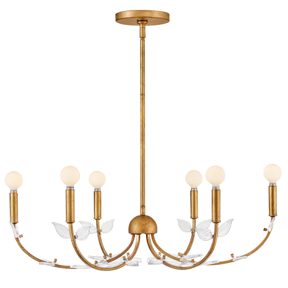 Hinkley Aliso Medium Chandelier, Distressed Brass