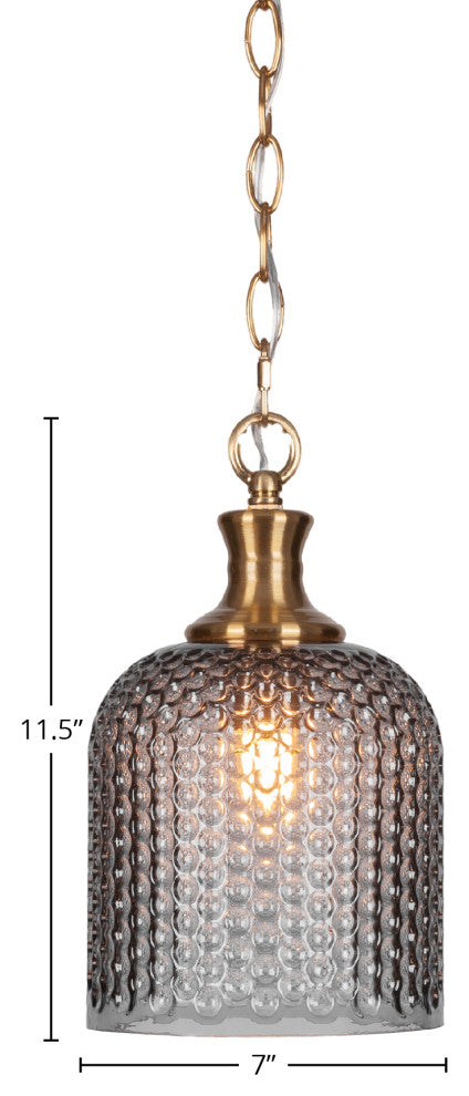 Zola 1-Light Chain Hung Pendant, New Age Brass