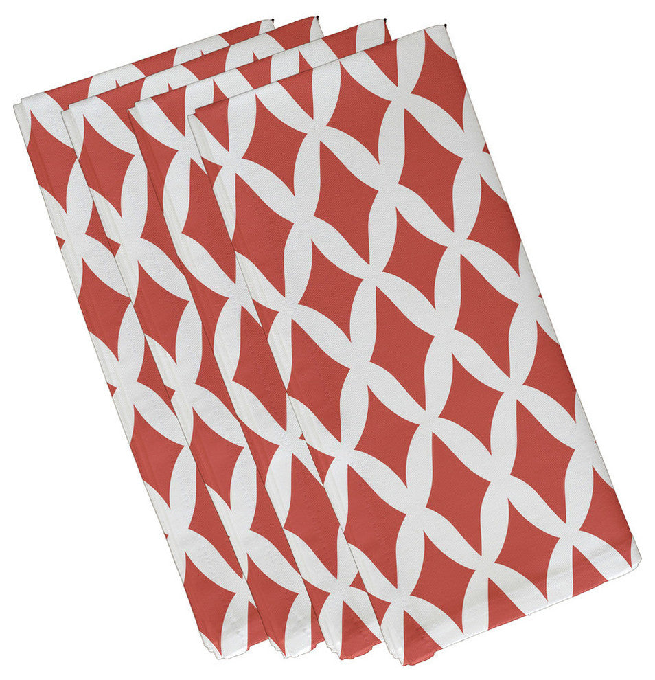 Lattice Kravitz Geometric Print Napkin, Seed, Set of 4