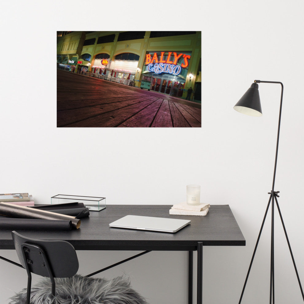 Low on the Boards Night Photography Unframed Wall Art Print, 24" X 36"