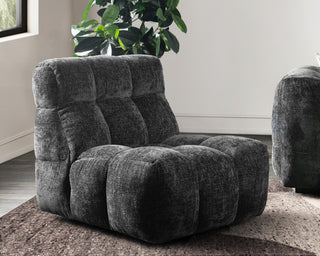 Roba Upholstered Fabric Swivel Lounge Chair