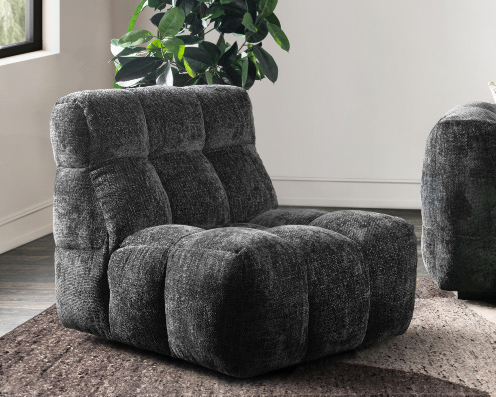 Roba Upholstered Fabric Swivel Lounge Chair