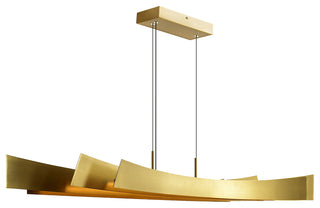 Candora Integrated LED Chandelier, Brass, 50 Inches
