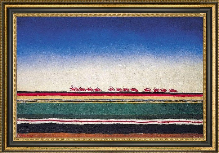 Kazimir Malevich Red Cavalry - 18" x 27" Framed Premium Canvas Print