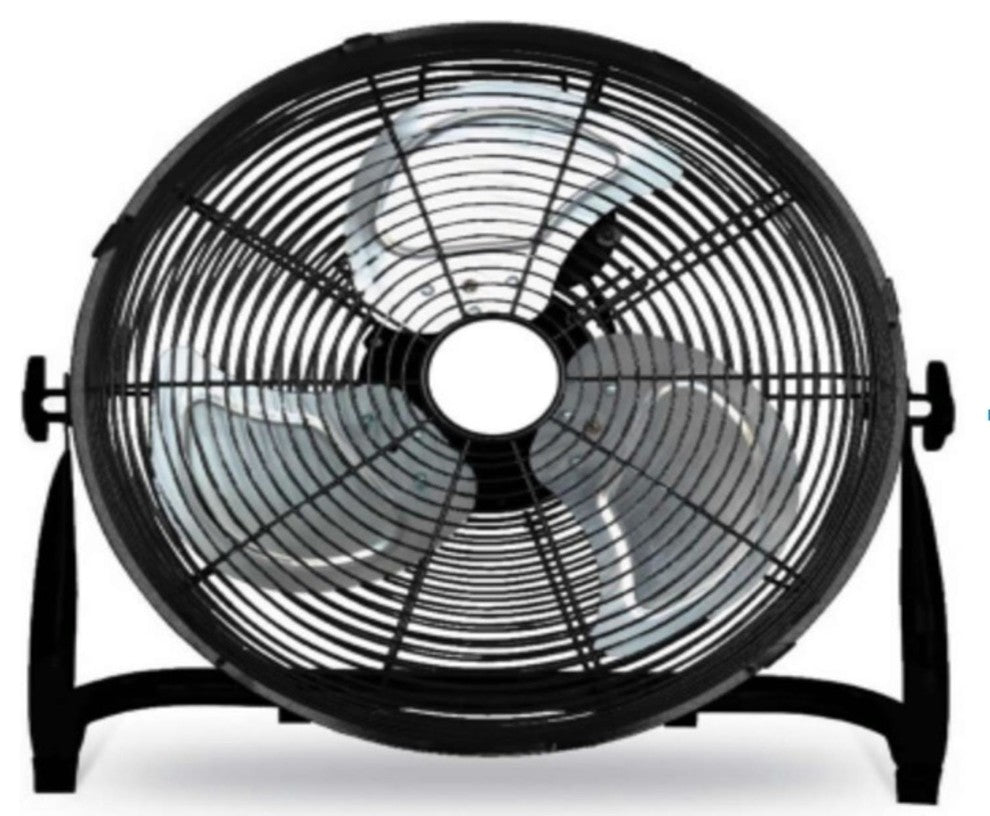 14" Jet Black Three Speed Adjustable Tilt Portable Floor Fan