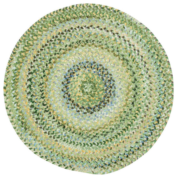 Capel Ocracoke Pale Green 0425_225 Braided Rugs - 5' X 8' Oval
