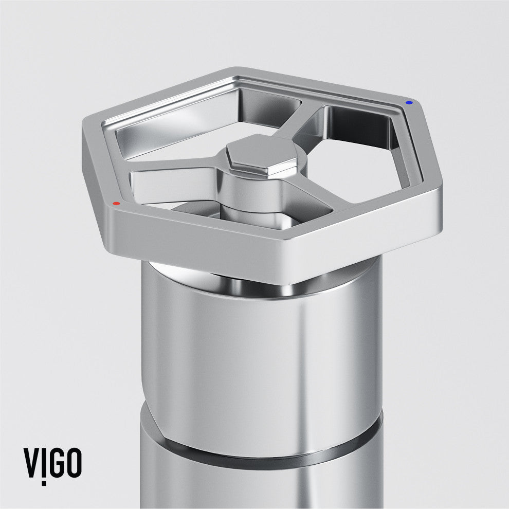 VIGO Ruxton 12" H Single Handle Single Hole Bathroom Vessel Faucet, Chrome
