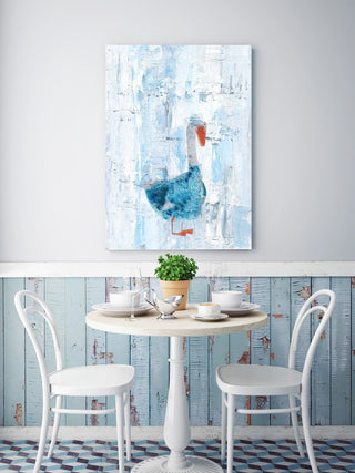 "Dapper Duck" Painting Print on Wrapped Canvas, 30"x45"