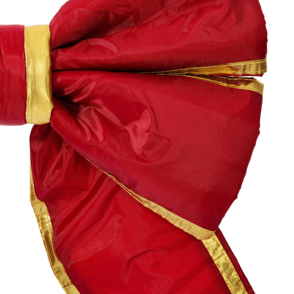 18" X 23" Red-Gold Nylon Out  Bow 6" Sz