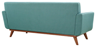 Modern Contemporary Upholstered Loveseat, Laguna Fabric