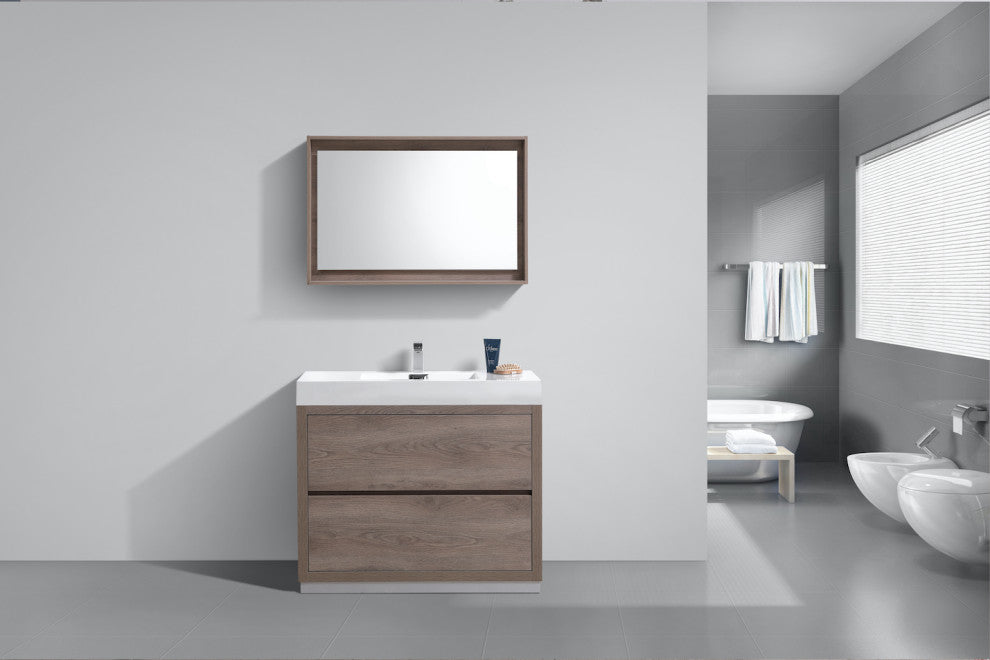 Bliss 40" Free Standing Bathroom Vanity, Butternut
