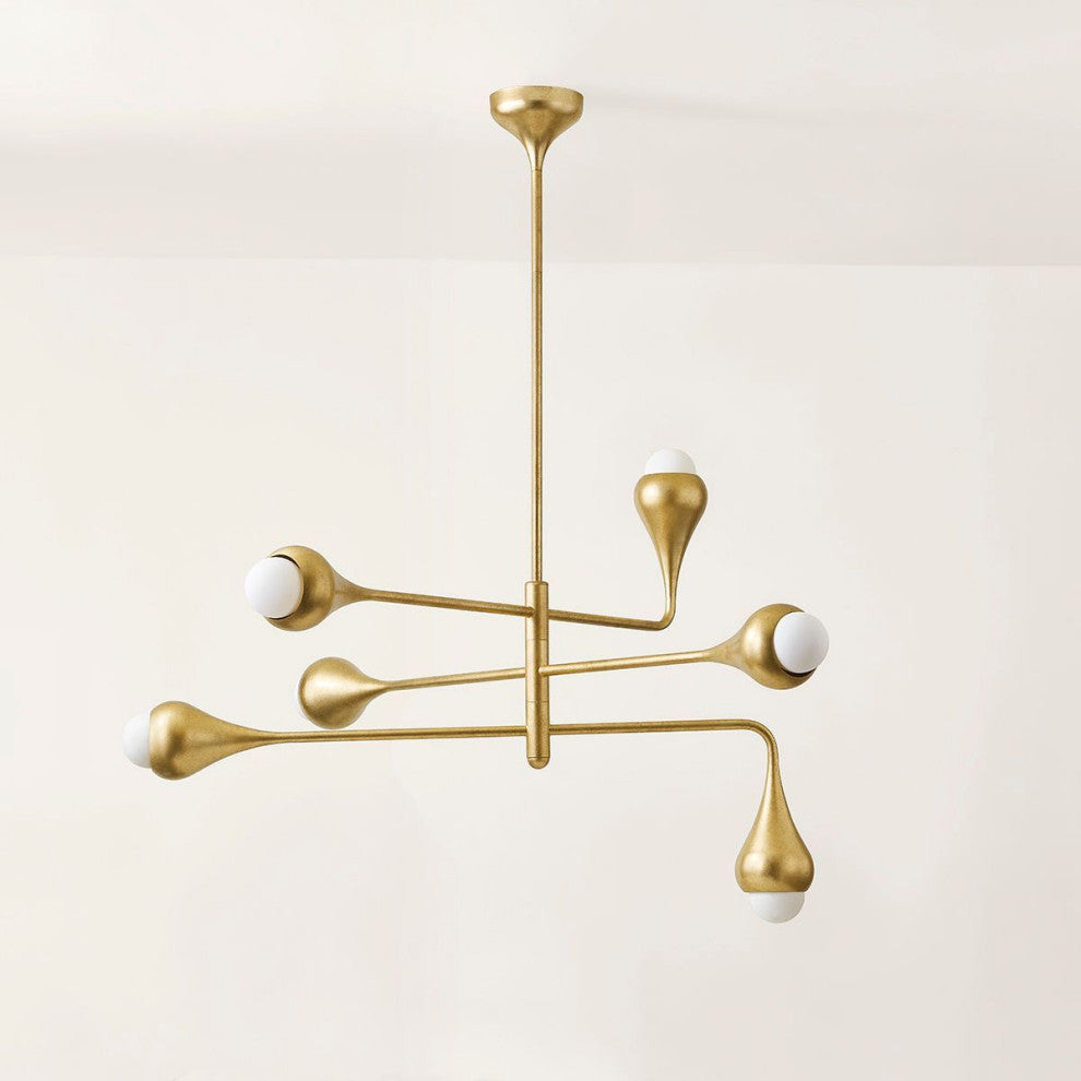 Mitzi Luciel Chandelier Vintage Gold Leaf